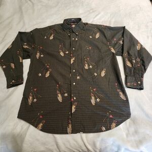 Salty Dog Gant Imperial‎ Poplin Golf Long Sleeve Button Mens Shirt Medium M